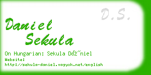 daniel sekula business card